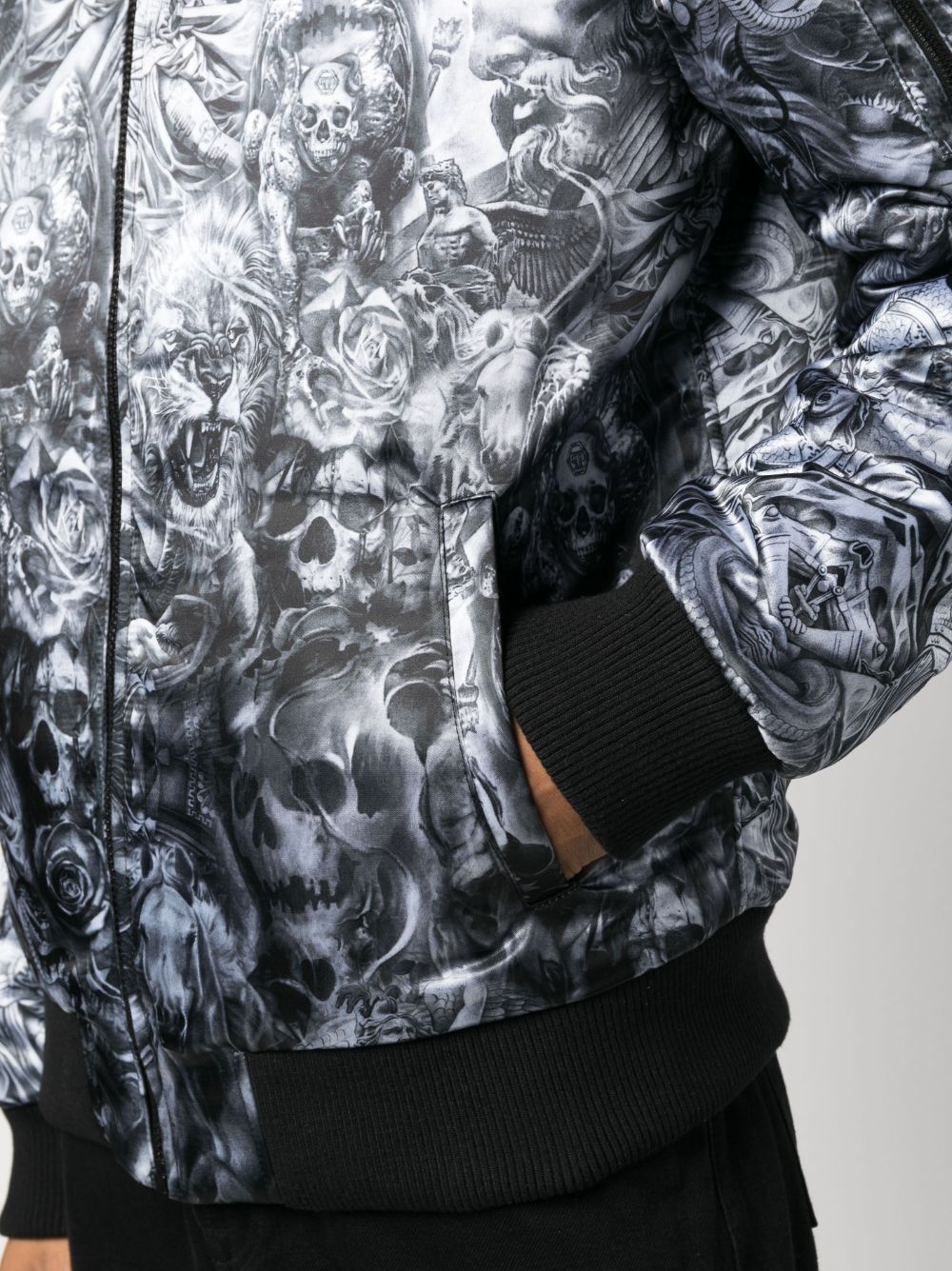 Philipp Plein Tatto-print bomber jacket Men