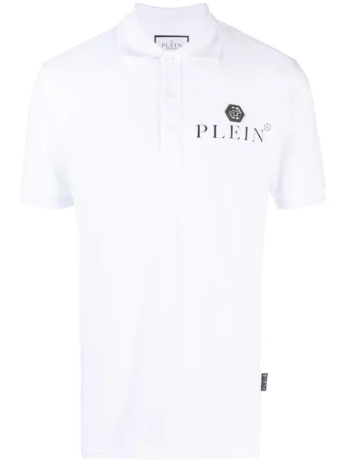 Polo en coton piqué à logo Iconic - Philipp Plein - Modalova