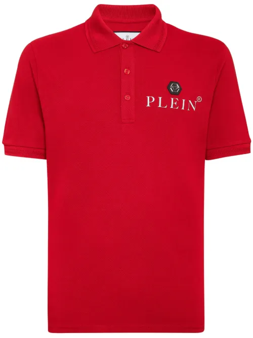 Polo en coton piqué à logo Iconic - Philipp Plein - Modalova