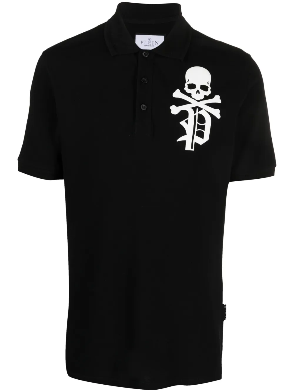 Image 1 of Philipp Plein Skull & Bones piqué polo shirt