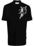 Philipp Plein Skull & Bones jersey polo shirt - Black