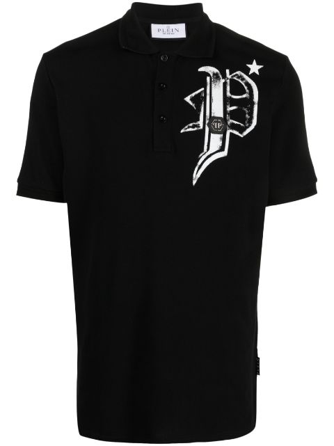 Philipp Plein Skull & Bones jersey polo shirt Men