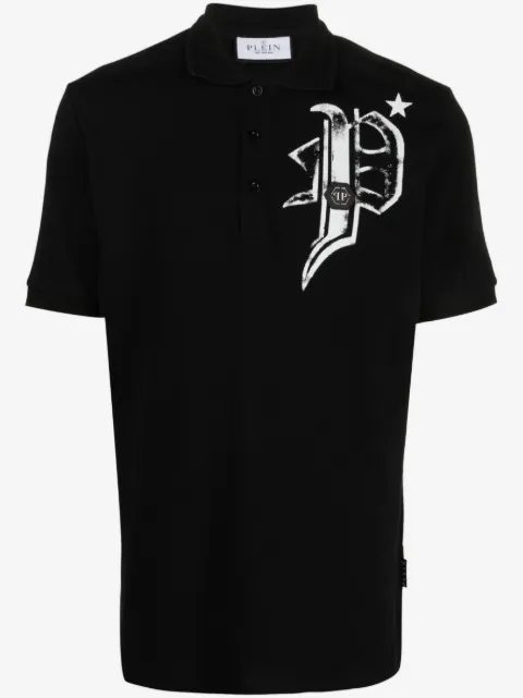 Philipp Plein Skull & Bones jersey polo shirt