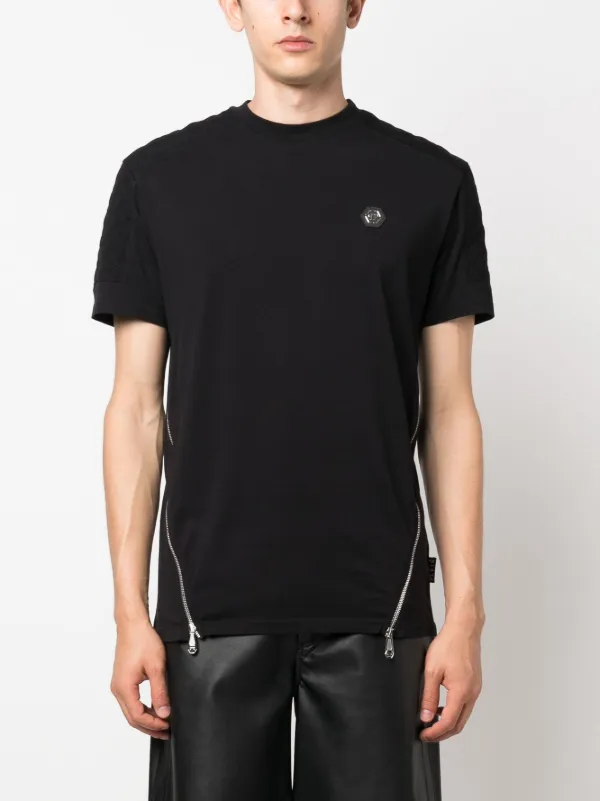 PHILIPP PLEIN ヘシックラウントネックTシャツ 【関税込】 Philipp Plein Embroidered Round-Neck T-Shirt