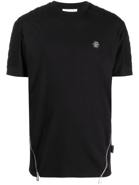 Philipp Plein zip-detailing cotton T-shirt Men