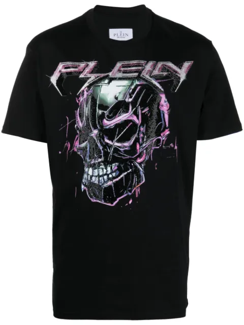 Philipp Plein t-shirt à détail logo strassé