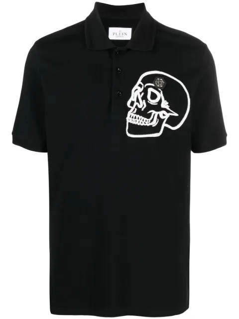 Philipp Plein piqué skull-detail polo shirt 
