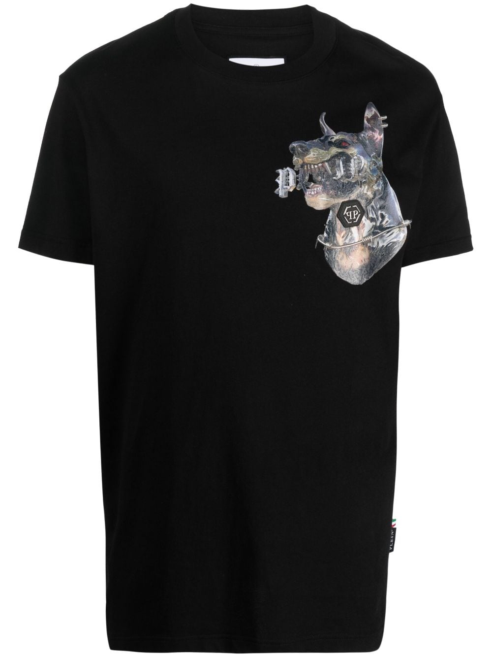 Philipp Plein Graphic-print Cotton T-shirt In Black