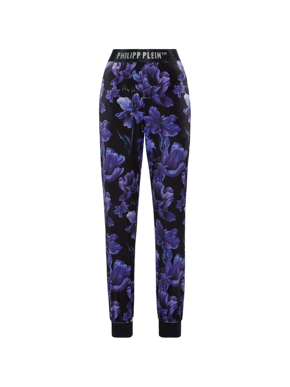 PHILIPP PLEIN Jogginghose mit Blumen-Print - Schwarz