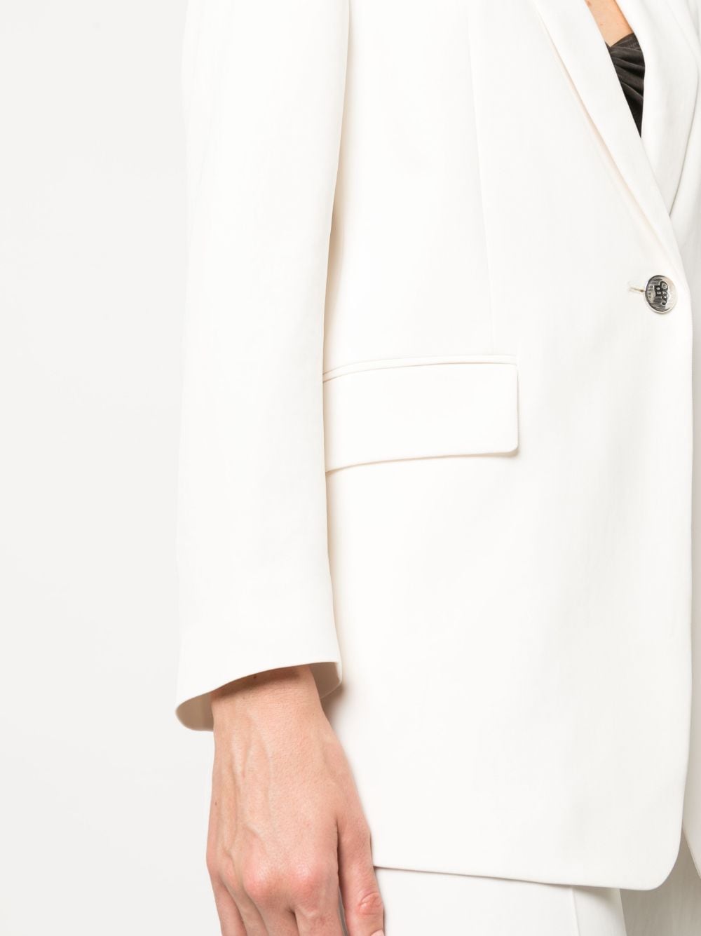 Shop Hugo Boss Single-breasted Belted Blazer In Weiss