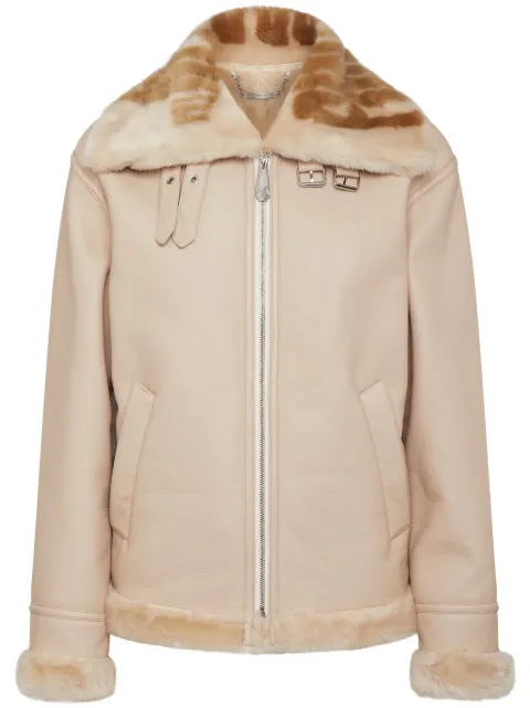 Philipp Plein faux-shearling aviator jacket