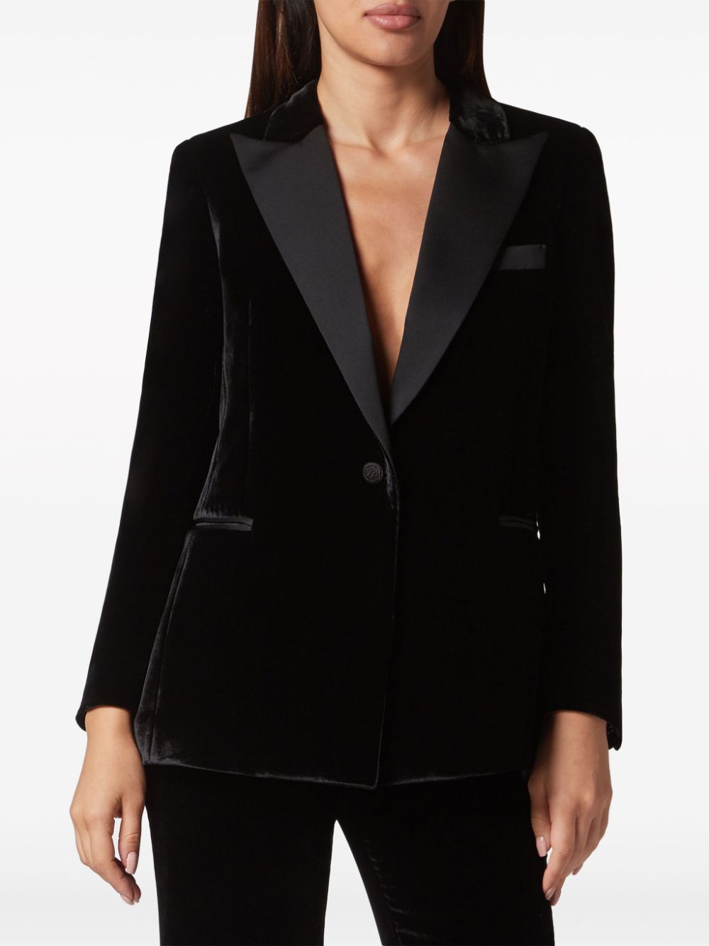 Philipp Plein Fluwelen blazer Zwart