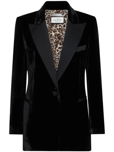 Philipp Plein single-breasted velvet blazer