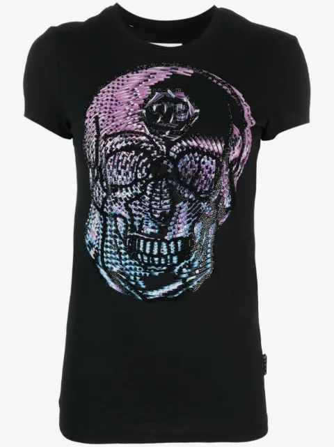 Philipp Plein t-shirt à ornements en strass