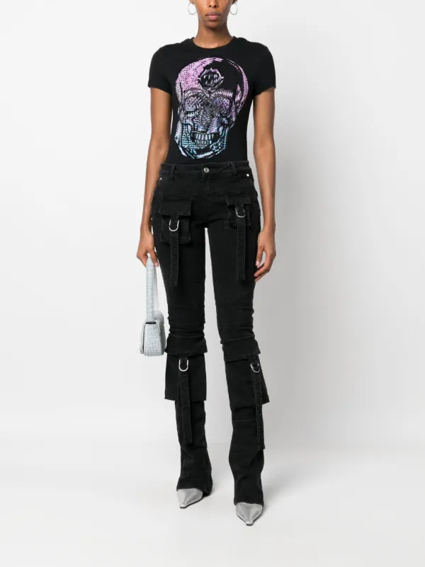 Philipp Plein ビジュー スカル Tシャツ | ブラック | FARFETCH JP