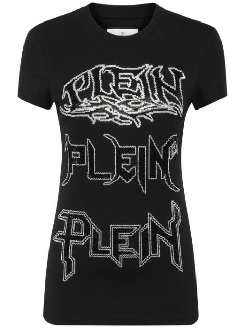 Philipp Plein logo-embellished cotton T-shirt Women