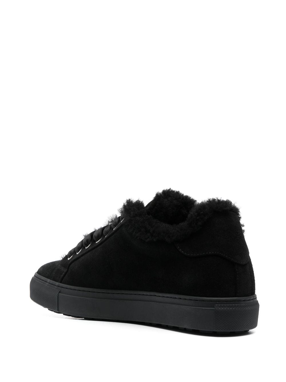 Shop Philipp Plein Logo-plaque Leather Sneakers In Black