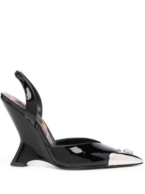 Philipp Plein 105mm patent-leather sandals Women