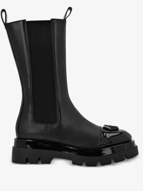 Philipp Plein botas de media pierna con placa del logo