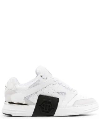 Philipp Plein Phantom Street Leather Sneakers | White | FARFETCH TR