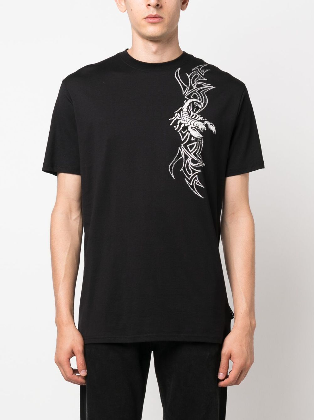 Philipp Plein T-shirt met ronde hals Zwart