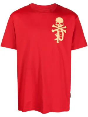 Philipp Plein スカル Tシャツ | レッド | FARFETCH JP