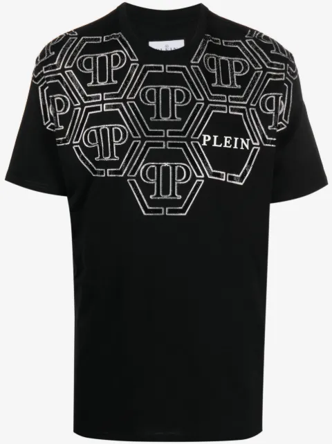 Philipp Plein SS Hexagon rhinestone-embellished T-shirt