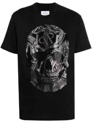Philipp Plein ラインストーン テディプリント Tシャツ | ブラック