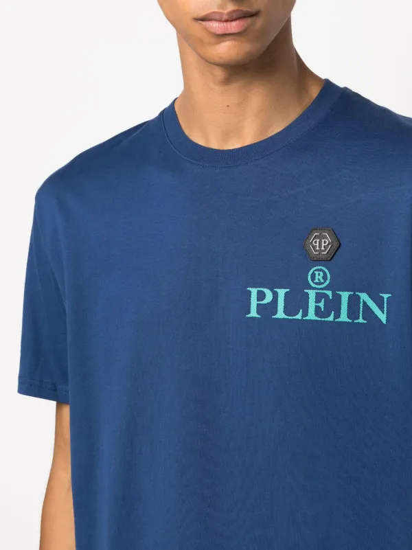 PHILIPP PLEIN スマイルフリントクルネックTシャツ 【関税込】 T-shirt Round Neck SS Multicolor Skull with Crystals