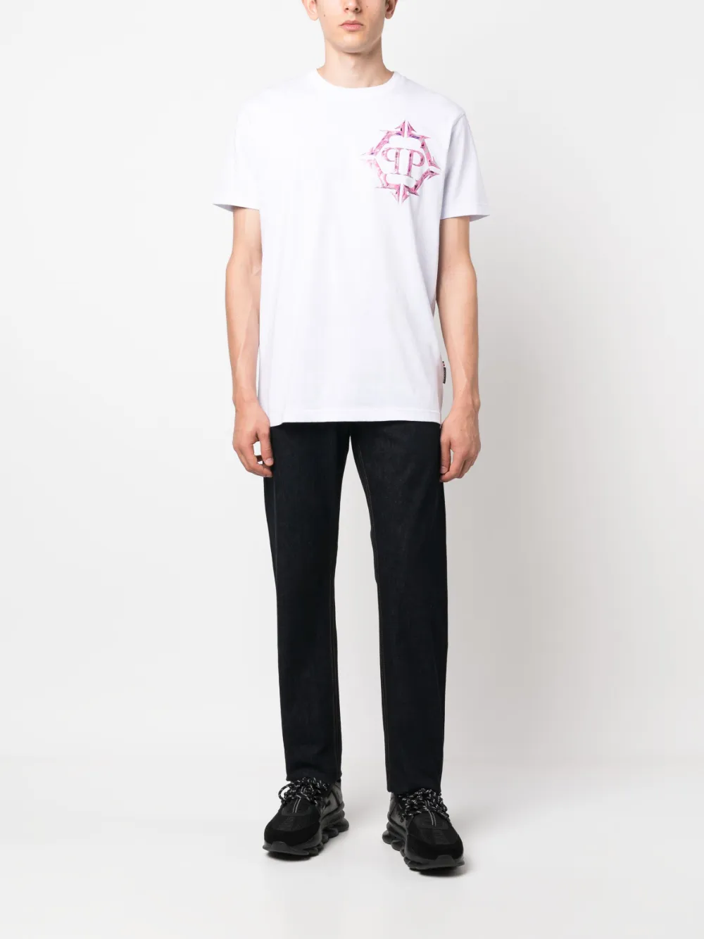 Philipp Plein T-shirt met ronde hals - Wit