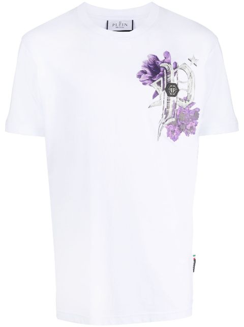 Philipp Plein floral-print cotton T-shirt Men