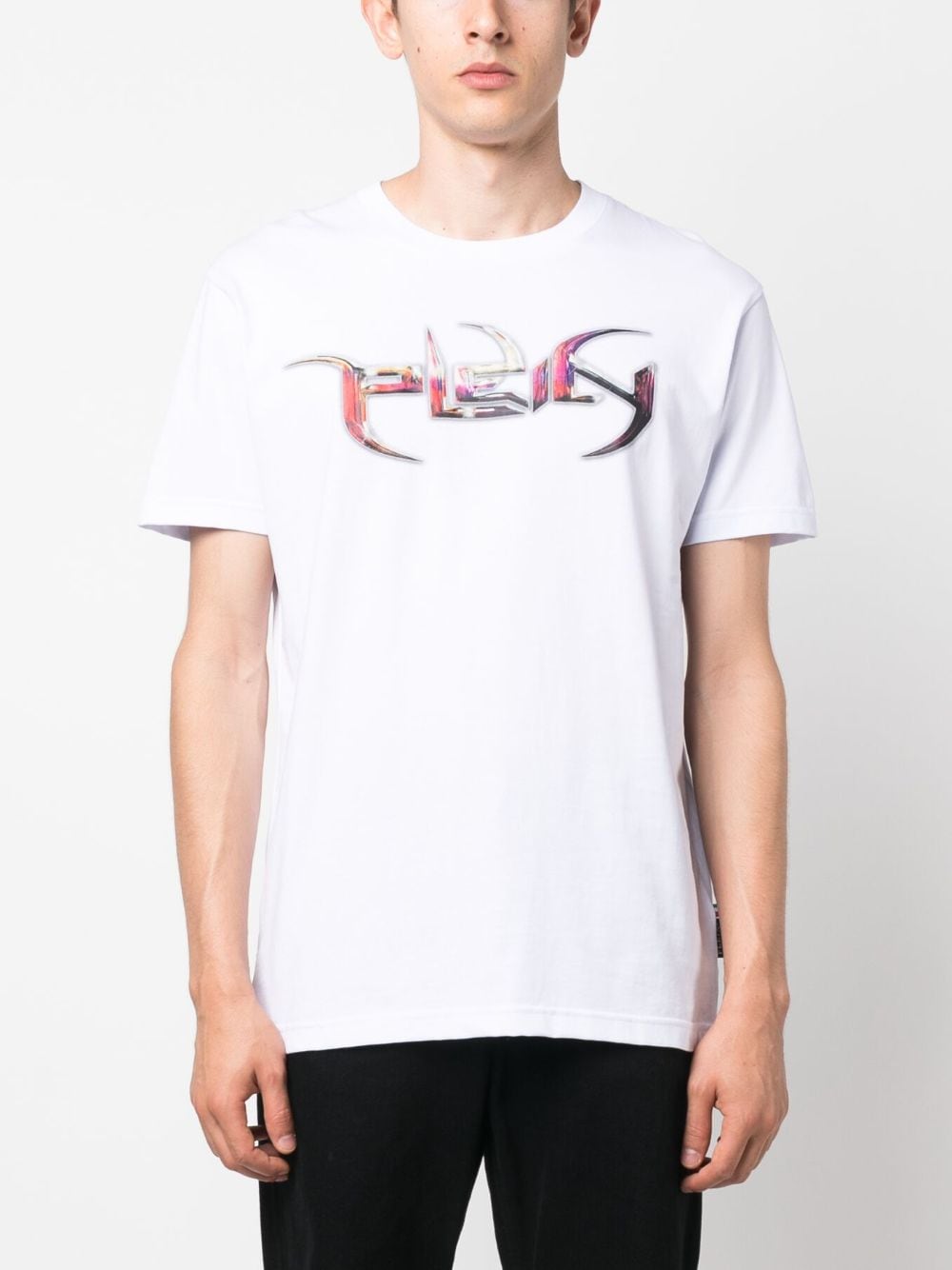 Shop Philipp Plein Logo-print Cotton T-shirt In White