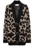 Philipp Plein leopard-print lurex cardigan - Neutrals