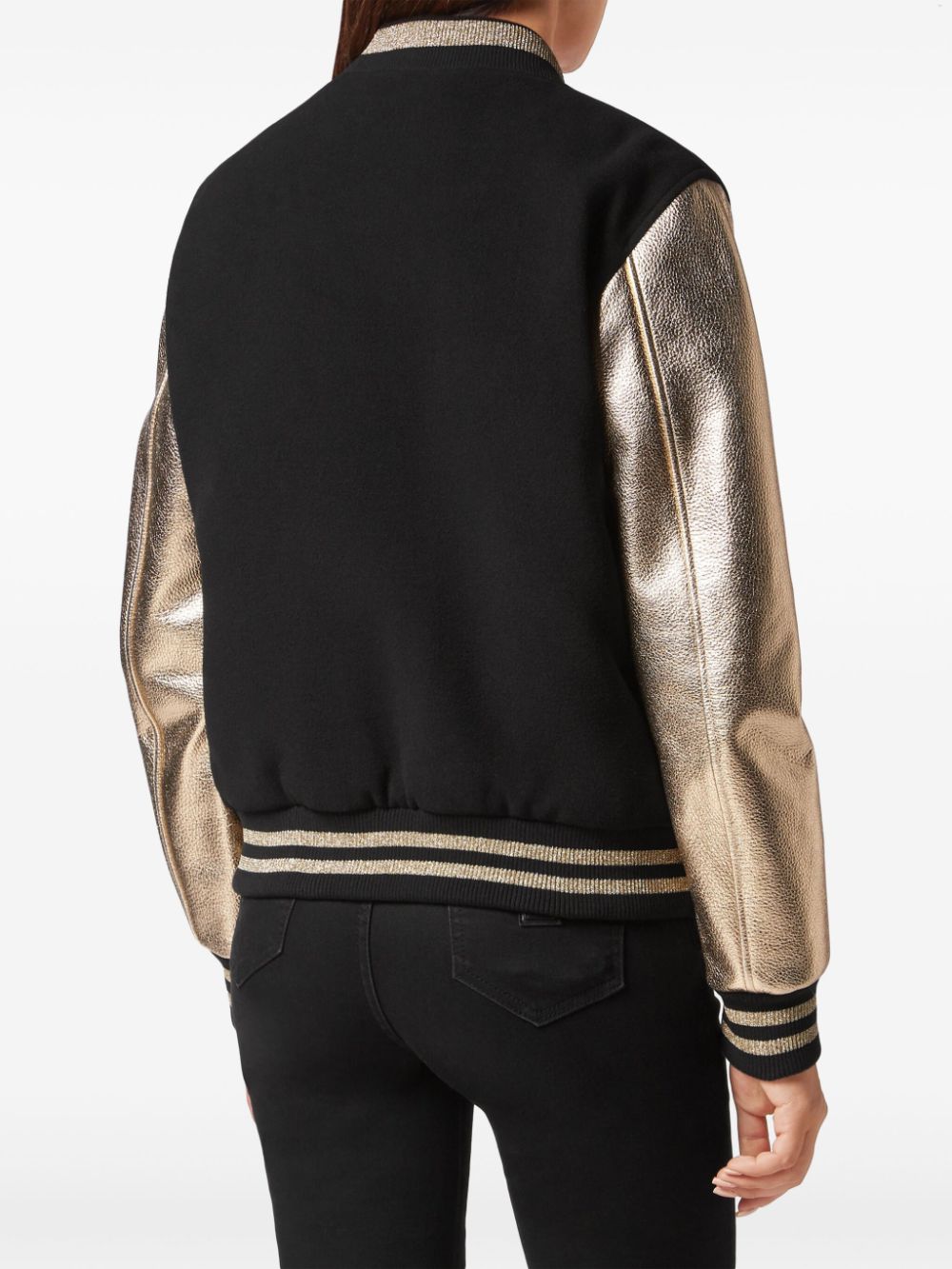 Philipp Plein College bomber jacket - Zwart