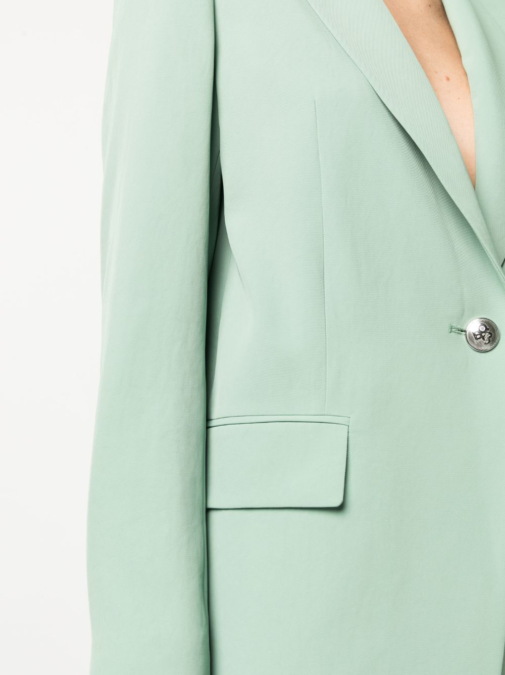 Shop Hugo Boss Single-breasted Belted Blazer In Grün