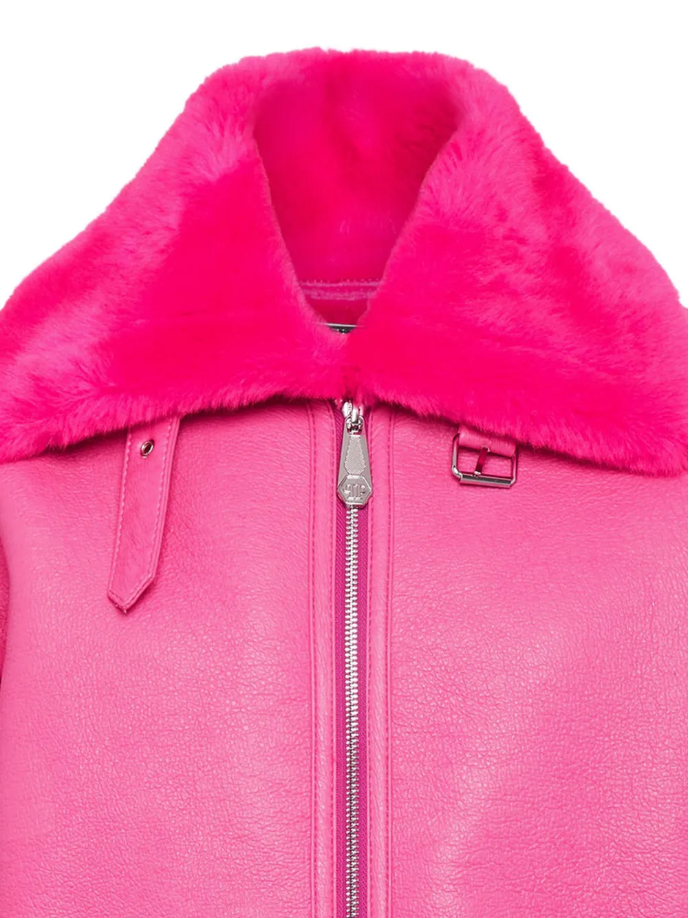 Philipp Plein Eco Mutton Skull&Bones jas Roze