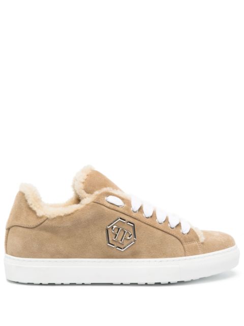 Philipp Plein shearling low-top sneakers Men