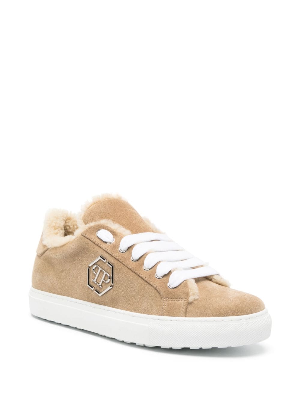 Image 2 of Philipp Plein shearling low-top sneakers