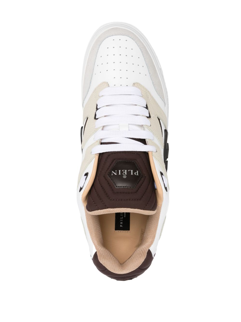 Shop Philipp Plein Phantom Street Leather Sneakers In White