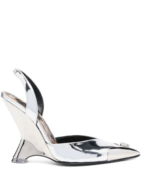 Mirror 95mm pointed-toe pumps