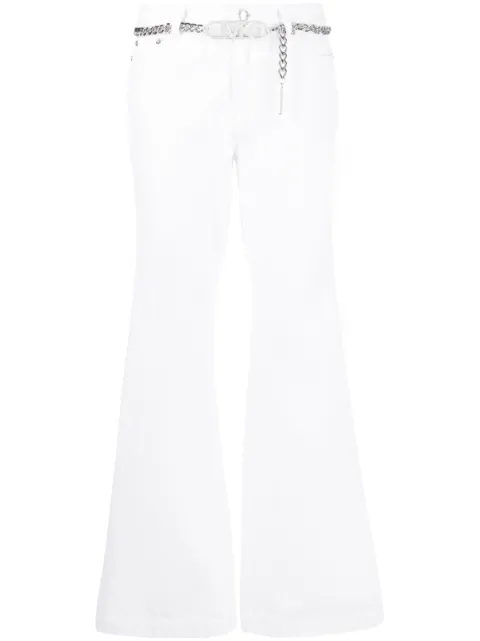 Michael Michael Kors chain-link belt flared trousers