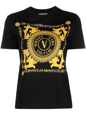 Versace Jeans Couture V-Emblem Chain T-Shirt for Women
