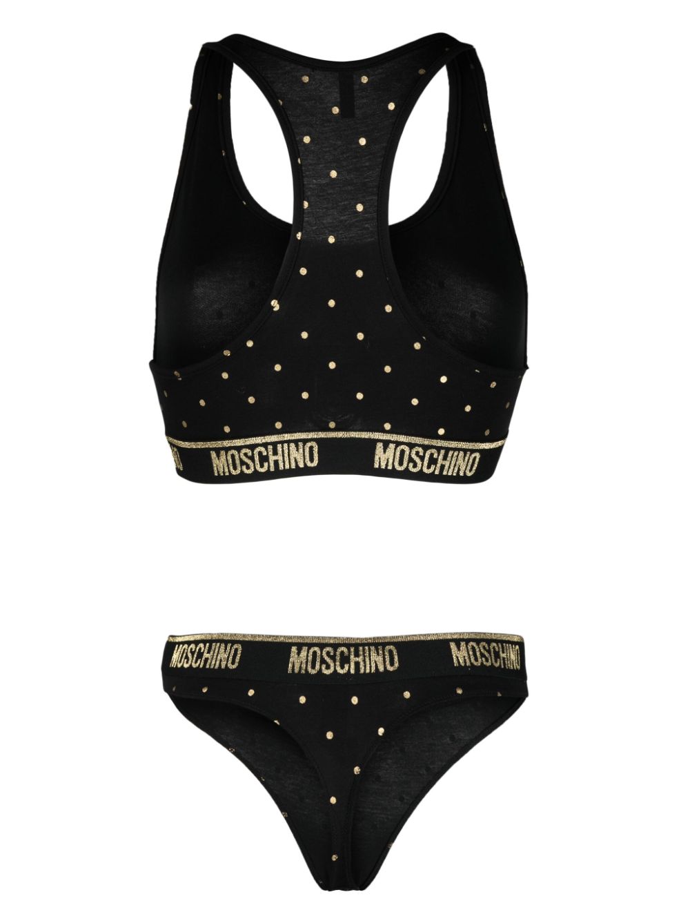 Moschino Bh en string - Zwart