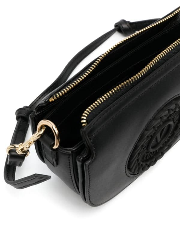 Leather Chain Detailed Shoulder Bag - Black