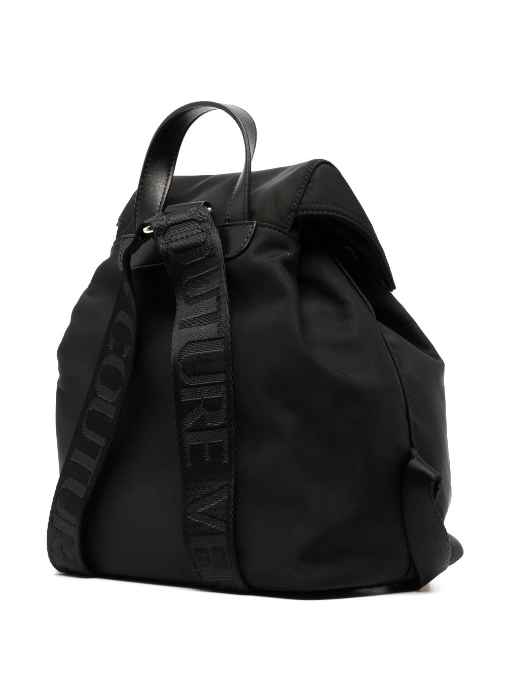 Shop Versace Jeans Couture Double-buckle Backpack In Black