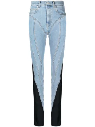 Mugler Spiral Skinny Jeans | Blue | FARFETCH