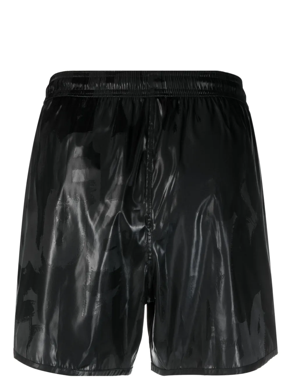 Alexander McQueen Graffiti logo-jacquard swim shorts - Zwart