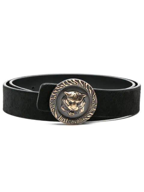 Just Cavalli Tiger Head-motif leather belt