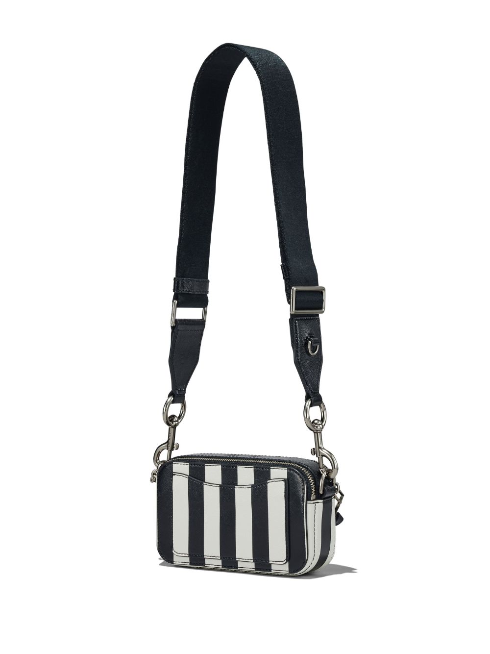 Shop Marc Jacobs The Striped Snapshot Camera Bag In Black