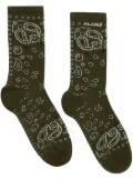 Alanui Bandana-print ankle socks - Green